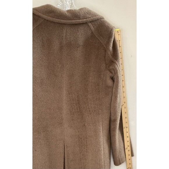 Cole Haan Women’s Wool Blend Coat 10 Brown Alpaca Blend Lined Mid Length Jacket - Picture 7 of 16